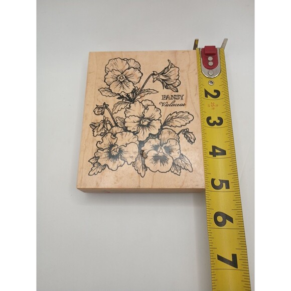 VTG 1993 PSX Pansy BOTANICAL FLOWERS K-774 5" CRAFTING RUBBER STAMP - Picture 3 of 3